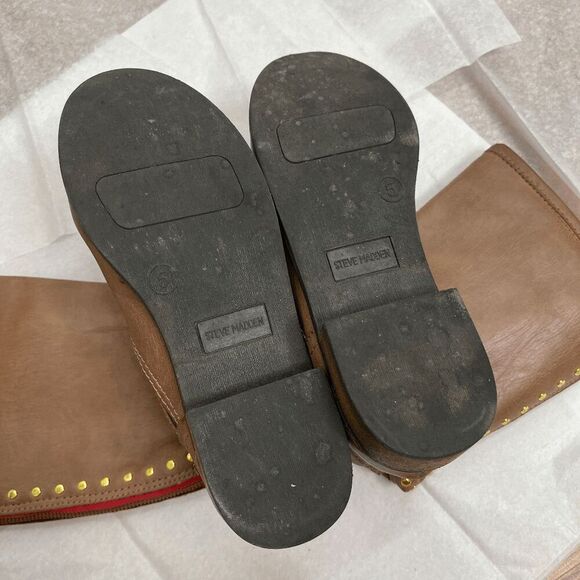 Steve Madden Tan Brown Tall Riding Boots - Picture 6 of 11